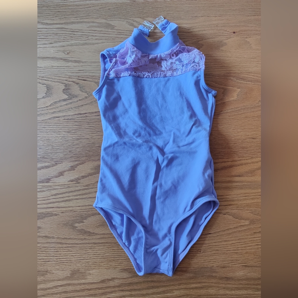 HDW Dance Purple Mock Neck Leotard